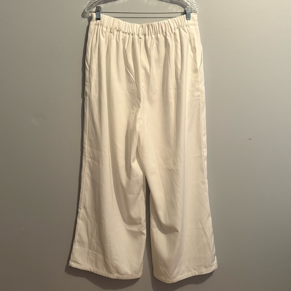 Cider Women’s 0XL White Wide Leg Trousers Classic Timeless Business Casual Pants - Picture 11 of 16